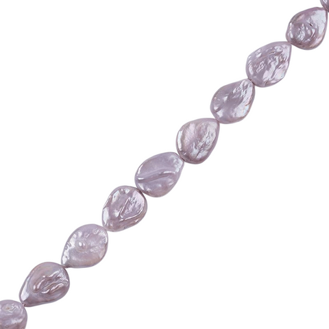 BeadsBalzar Craft Store Freshwater Pearls 13-15mm Drop Coin Shape –Purple
