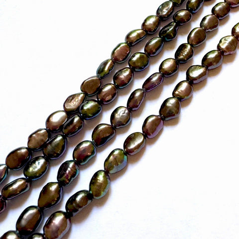 BeadsBalzar Craft Store Freshwater Pearls 5-6mm Irregular Shape – Black