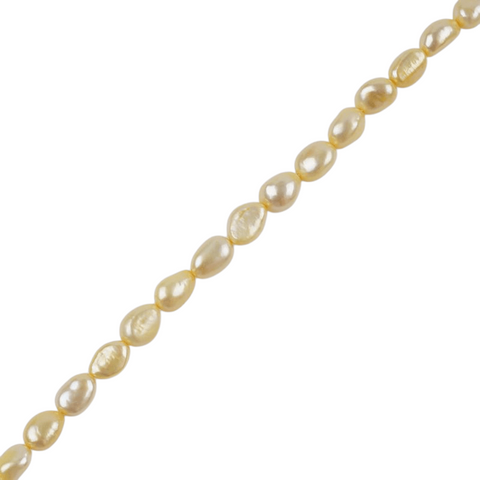 BeadsBalzar Craft Store Freshwater Pearls 9-10mm Irregular Pearls – Golden