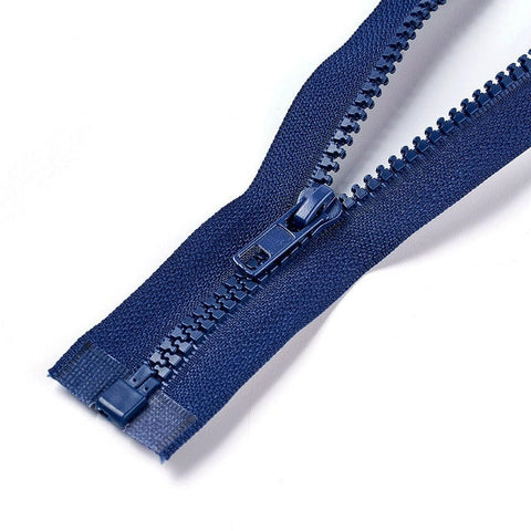 BeadsBalzar Craft Store Garment Accessories, Nylon and Resin Zipper, with Alloy Zipper Puller, Zip-fastener Components, Prussian Blue