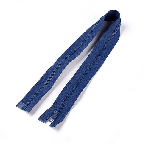 BeadsBalzar Craft Store Garment Accessories, Nylon and Resin Zipper, with Alloy Zipper Puller, Zip-fastener Components, Prussian Blue