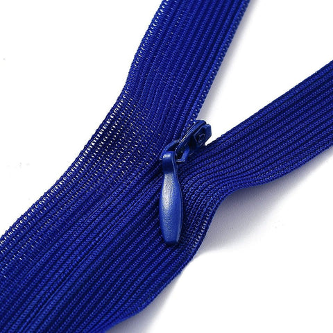 BeadsBalzar Craft Store Garment Accessories, Nylon Zipper, Zip-fastener Components, Marine Blue