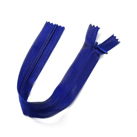 BeadsBalzar Craft Store Garment Accessories, Nylon Zipper, Zip-fastener Components, Marine Blue