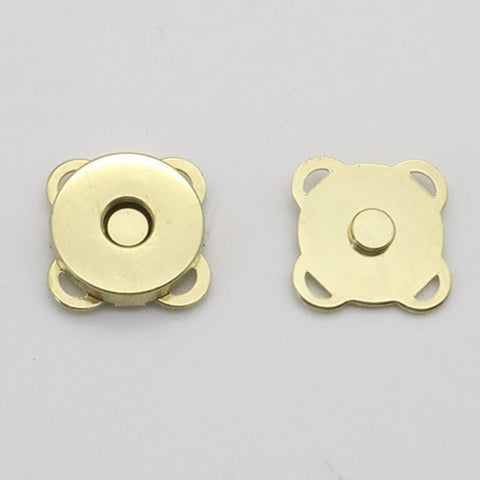 BeadsBalzar Craft Store GOLDEN Alloy Magnetic Buttons Snap Magnet Fastener, Flower, for Cloth & Purse Makings