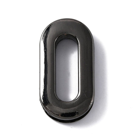 BeadsBalzar Craft Store GUNMETAL Alloy Eyelet Grommets for Bags – Screw-in Oval Handle Connector Rings, Purse Accessories, 29x15.5x5mm