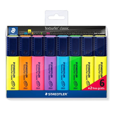 BeadsBalzar Craft Store Highlighter Textsurfer Promo Pack – 6+2 Bonus | Bright & Smudge-Free