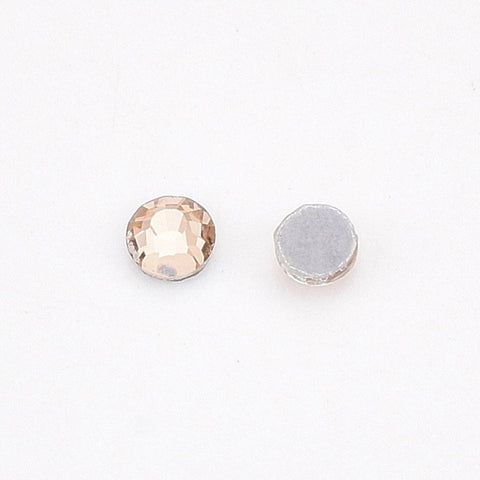 BeadsBalzar Craft Store Hotfix Rhinestone, Glass Rhinestone Flat Back Cabochons, Half Round, Silk, SS6