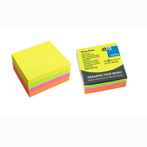 BeadsBalzar Craft Store Info Sticky Notes 50x50mm Brill-Mix – 240 Sheets | Bright colors