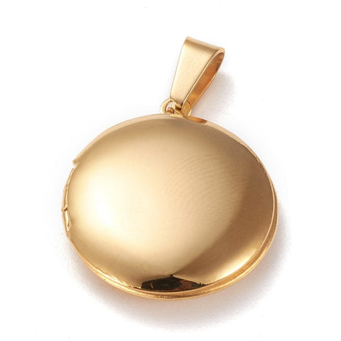 BeadsBalzar Craft Store Ion Plated 316 Stainless Steel Locket Pendant Charm 20x23mm