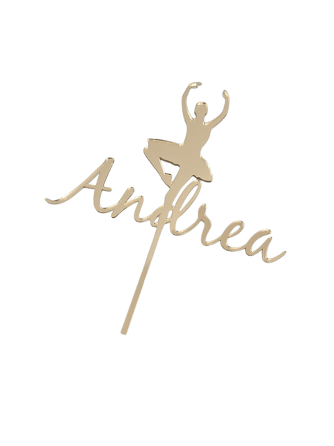 BeadsBalzar Craft Store Laser Cut Cake Topper Ballerina Mirror Plexi