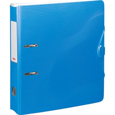 BeadsBalzar Craft Store LIGHT BLUE Lever Arch File 7cm – Wave Design | Heavy-Duty A4 File