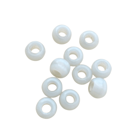 BeadsBalzar Craft Store LIGHT GREY Furnace Big Hole Glass Beads 8x5mm – Oval Craft Beads for Jewelry Making, Beading & DIY Project
