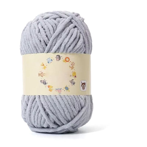 BeadsBalzar Craft Store LIGHT GREY Soft Crocheting Yarn – Thick Knitting Yarn for Scarf, Bag, Cushion Making 0.5-1mm