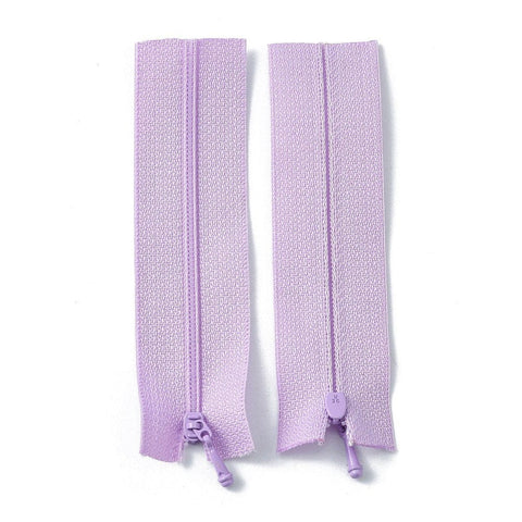 BeadsBalzar Craft Store MEDIUM SLATE BLUE Nylon Garment Accessories, Zip-fastener Component Sets, Nylon Zipper &amp; Alloy Zipper Puller