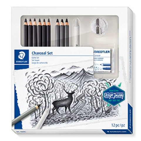 BeadsBalzar Craft Store Mixed Charcoal Drawing Set – 100% PEFC Certified | Natural & Compressed Charcoal
