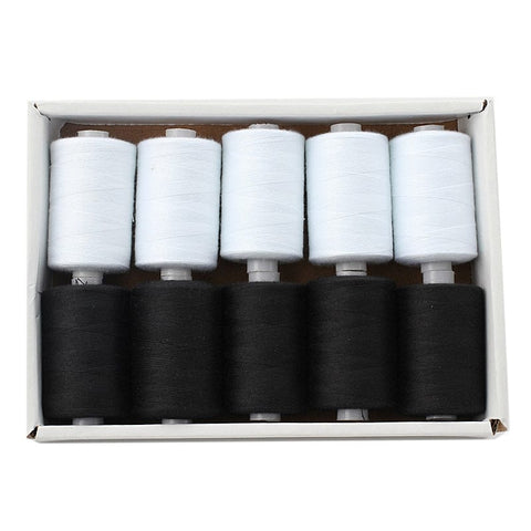 BeadsBalzar Craft Store MIXED COLORS 2 10 Colors Polyester Sewing Thread, Mixed Color