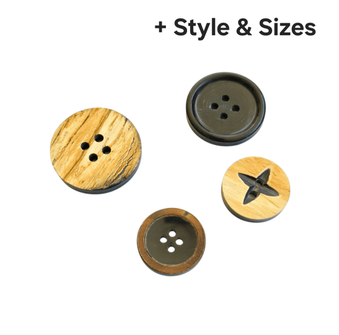 BeadsBalzar Craft Store Natural Buffalo Horn Buttons – Round Buttons for Sewing & Crafts