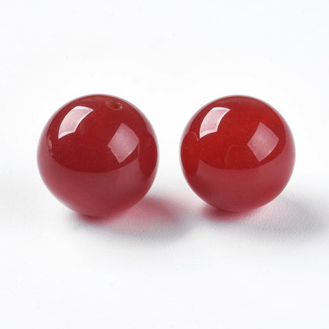 BeadsBalzar Craft Store Natural Carnelian Beads, Half Drilled, Dyed &amp; Heated, Round, 10mm