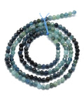 BeadsBalzar Craft Store Natural Gradient Blue Tourmaline Beads Strands, Faceted, Round, 2mm