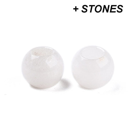 BeadsBalzar Craft Store Natural Semi-Precious Beads, Large Hole Beads, Rondelle, 12mm