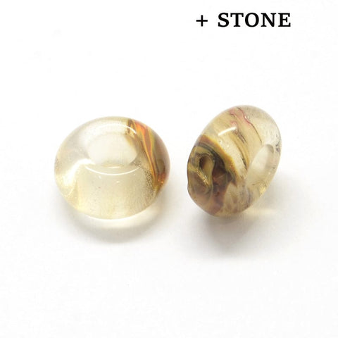 BeadsBalzar Craft Store Natural Semi-Precious European Large Hole Beads 13-14mm