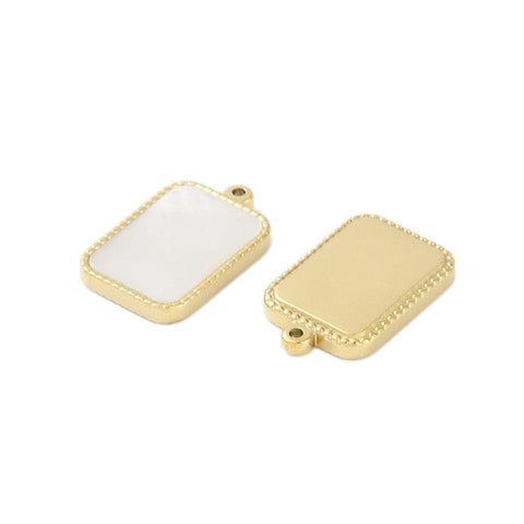 BeadsBalzar Craft Store Natural Shell Pendant & Ion Gold Plated 304 Stainless Steel