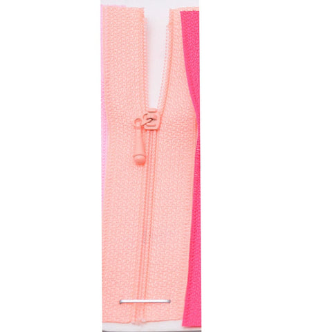BeadsBalzar Craft Store PINK Nylon Garment Accessories, Zip-fastener Component Sets, Nylon Zipper &amp; Alloy Zipper Puller