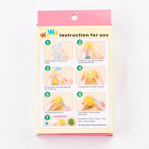 BeadsBalzar Craft Store Plastic Knitting Loom for Making Pom Pom, Including Instruction, Pom Pom Maker Sets