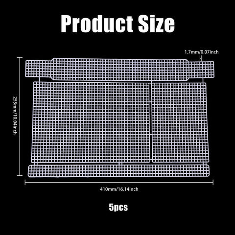 BeadsBalzar Craft Store Plastic Mesh Canvas Sheets – Bag Bottom Purse Making Template, White, 410x255x1.7mm