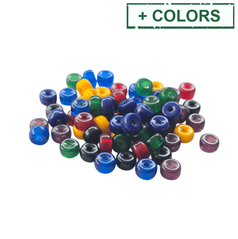 BeadsBalzar Craft Store Pony Glass Beads 6x9mm – Oval Craft Beads for Jewelry Making, Beading & DIY Projects