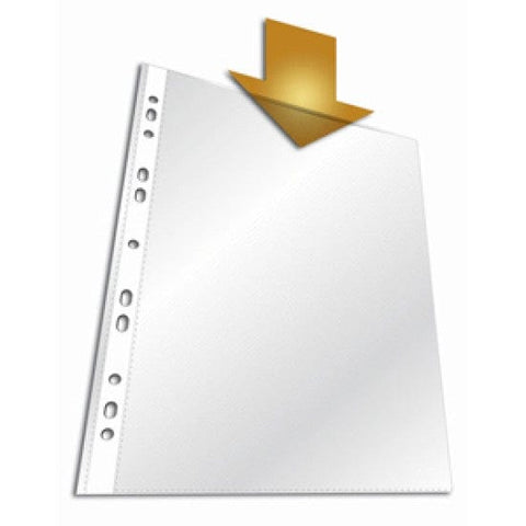 BeadsBalzar Craft Store Punched Pocket A4 Clear – Pack of 10 | Durable Plastic Sleeves for Documents