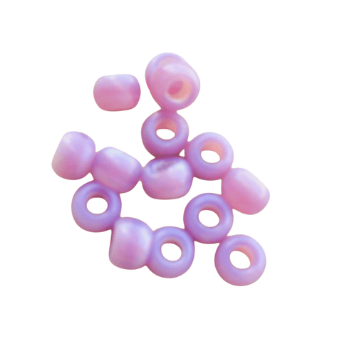 BeadsBalzar Craft Store PURPLE Furnace Big Hole Glass Beads 8x5mm – Oval Craft Beads for Jewelry Making, Beading & DIY Project