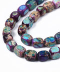 BeadsBalzar Craft Store PURPLE Natural Regalite/Imperial Jasper/Sea Sediment Jasper Beads Strands, Dyed, Cuboid