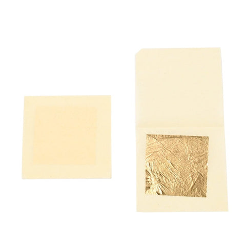 BeadsBalzar Craft Store Real 24K Gold Foil Leaf Sheets, Foil Paper 43mm