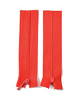 BeadsBalzar Craft Store RED Nylon Garment Accessories, Zip-fastener Component Sets, Nylon Zipper &amp; Alloy Zipper Puller