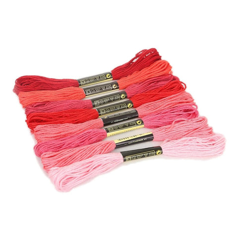 BeadsBalzar Craft Store RED THEME Cotton Crochet Threads, Embroidery Threads, Yarn for Lace Hand Knitting