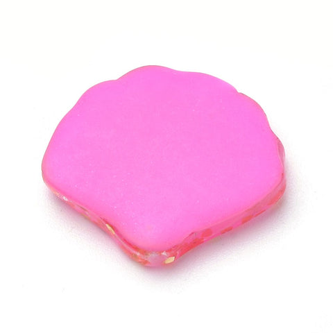 BeadsBalzar Craft Store Resin Paillette Pendants – Shell Design, Mixed Colors, 20x22x3mm