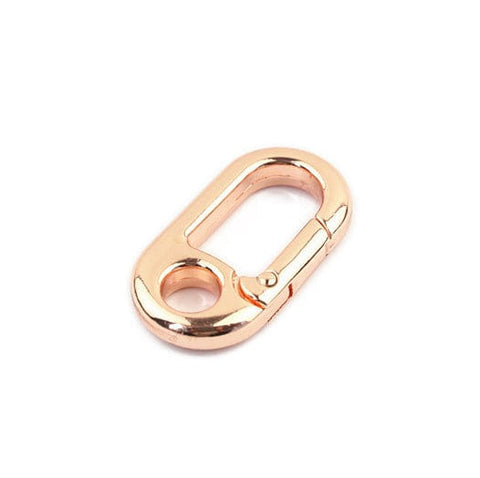 BeadsBalzar Craft Store ROSE GOLD Alloy Spring Gate Rings – Oval Shape