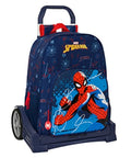BeadsBalzar Craft Store Safta Backpack Mod. 180 with Evolution Trolley Spiderman