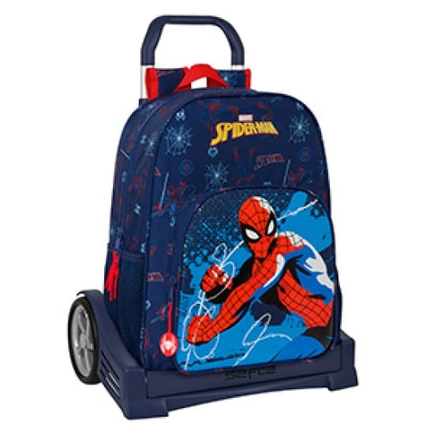 BeadsBalzar Craft Store Safta Backpack Mod. 180 with Evolution Trolley Spiderman