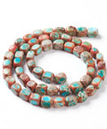 BeadsBalzar Craft Store SKY BLUE Natural Regalite/Imperial Jasper/Sea Sediment Jasper Beads Strands, Dyed, Cuboid