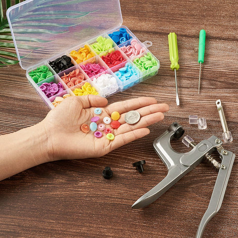 BeadsBalzar Craft Store Snap Buttons & Fastener Plier Tool Kit – Complete Set for DIY Sewing, Craft, Baby Clothes & Repairs