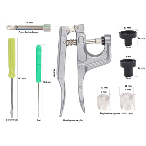 BeadsBalzar Craft Store Snap Fastener Plier Tool Kits, Plastic Snap Fastener Install Tool Sets