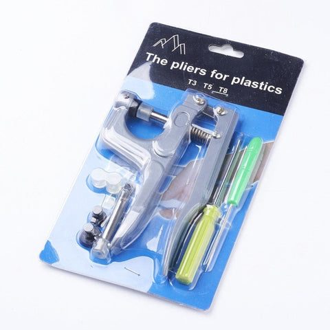BeadsBalzar Craft Store Snap Fastener Plier Tool Kits, Plastic Snap Fastener Install Tool Sets
