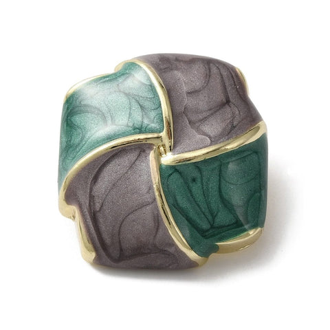 BeadsBalzar Craft Store Square 20.5x20.5x10mm Hole 2mm 1-Hole Zinc Alloy Enamel Shank Buttons - Choose Style