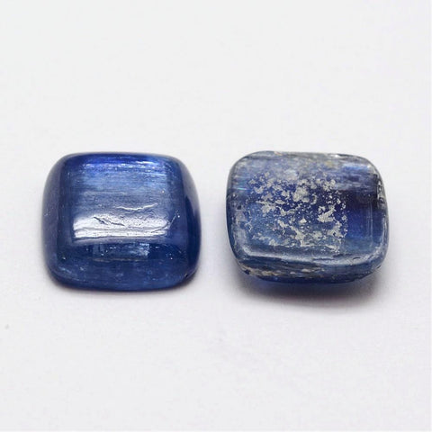 BeadsBalzar Craft Store Square Natural Kyanite/Cyanite/Disthene Cabochons 10mm