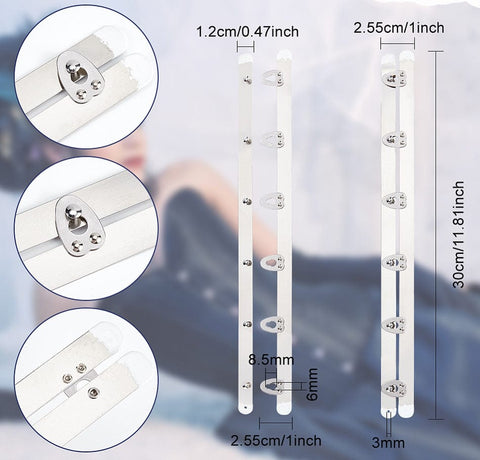 BeadsBalzar Craft Store Stainless Steel Corset Busk – 6 Hook & Eye Closure | Corset, Bustier & Waist Trainer Sewing Supplies