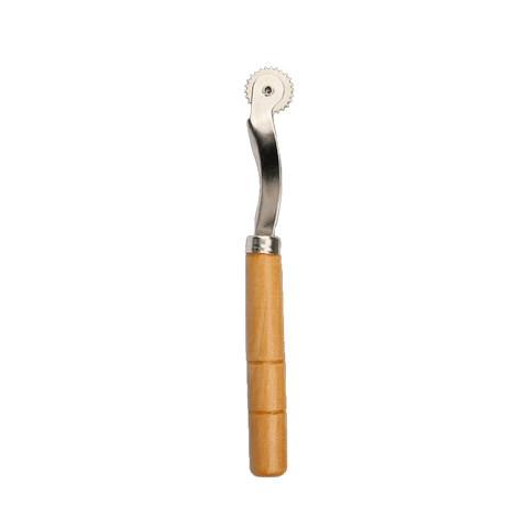 BeadsBalzar Craft Store Steel Tracing Wheel, with Wood Handle, Serrated Perforator Embossing Rotary Tool