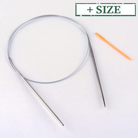BeadsBalzar Craft Store Steel Wire Stainless Steel Circular Knitting Needles and Random Color Plastic Tapestry Needles