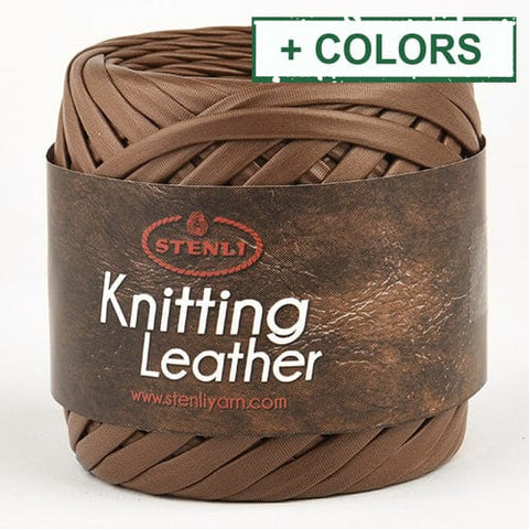 BeadsBalzar Craft Store Stenli Knitting Leather Yarn – 100% Faux Leather Tape for Crochet & Knitting